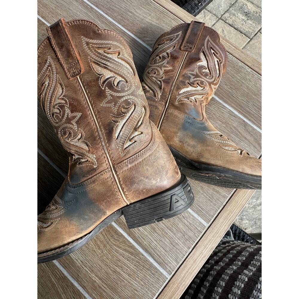 Ariat Round Up Bliss Western Boot Girls Size 3 - Picture 3 of 6